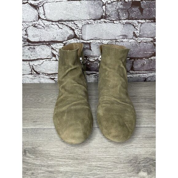 Fiorentini + Baker Goodyear Taupe Suede Side Zip Ankle Boots Women Sz 38.5EU/8M - Picture 14 of 16